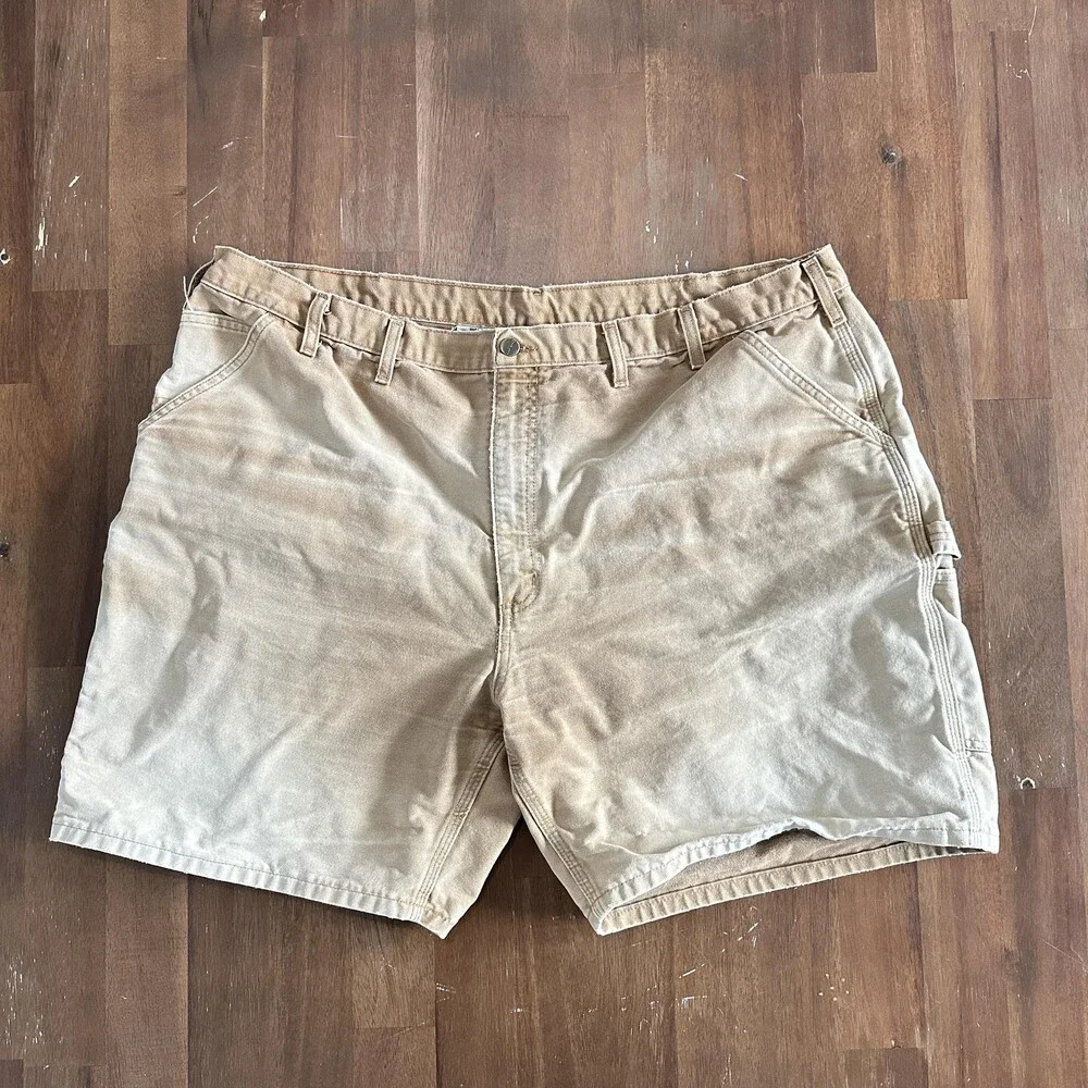 Carhartt Shorts Mens 46 Brown B25 Carpenter Work Canvas Utility Relaxed Fit